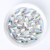 Crystal Transmission Navette Shape High Quality Glass Sew-on Rhinestones WholesaleRhinestone